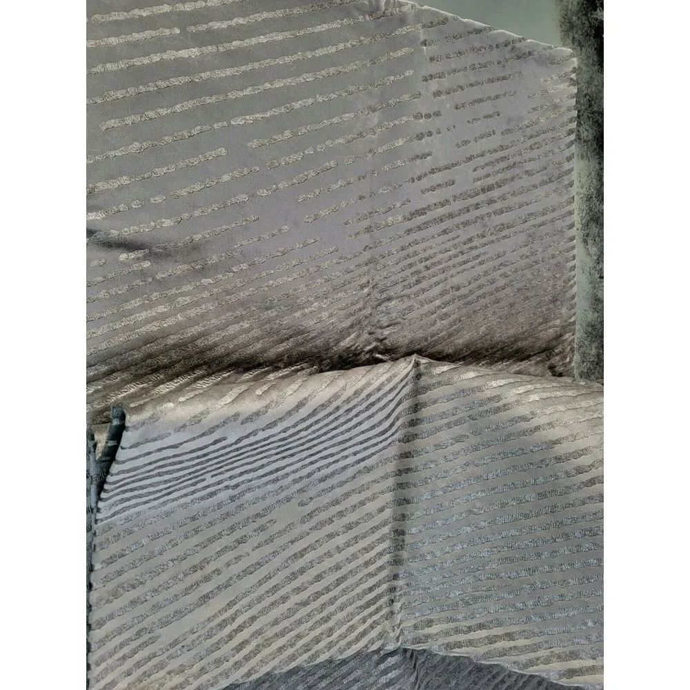 4 Restoration‎ Hardware Ratti Hand-Screened Velvet Pillow Covers Silver